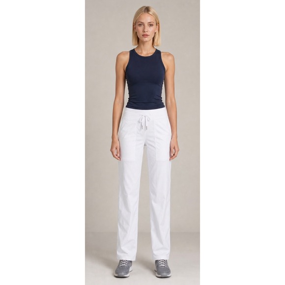 lululemon athletica Pants - Lululemon Dance Studio Pant III Lined White Mid Rise Size 0 30" Inseam
